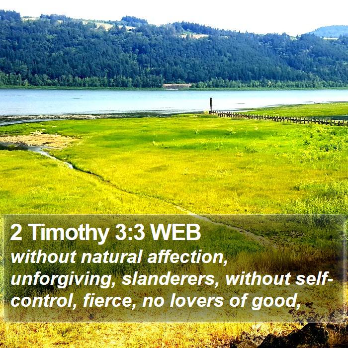 2 Timothy 3:3 WEB Bible Study