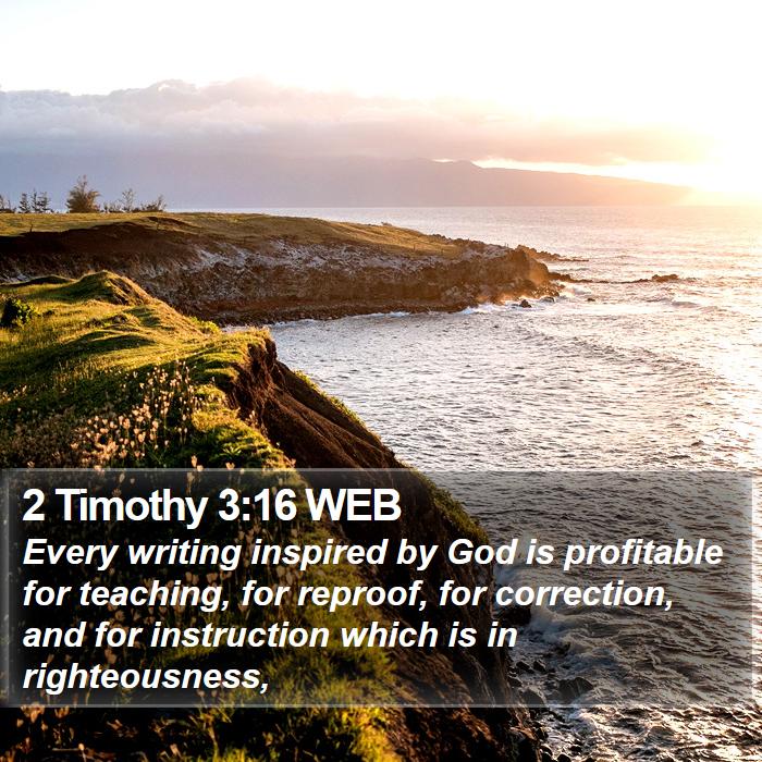 2 Timothy 3:16 WEB Bible Study