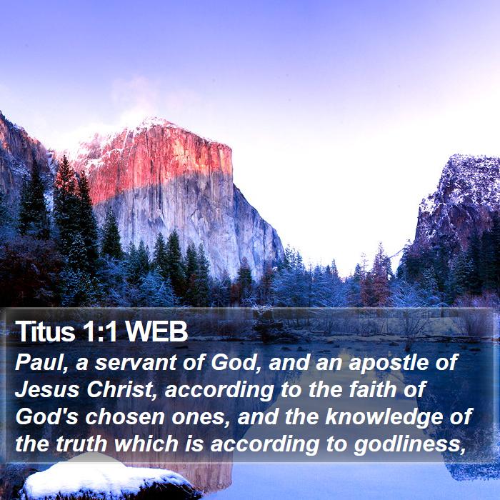 Titus 1:1 WEB Bible Study