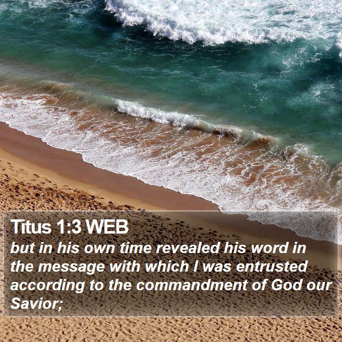 Titus 1:3 WEB Bible Study