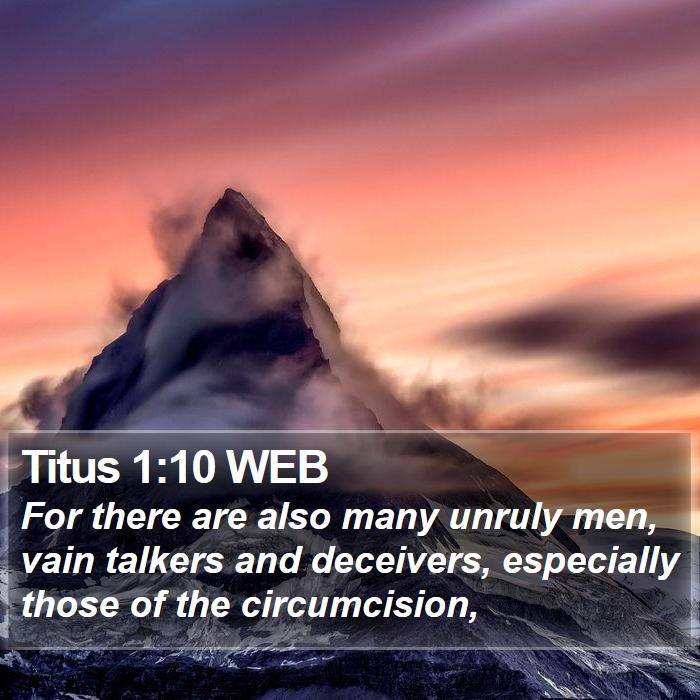 Titus 1:10 WEB Bible Study