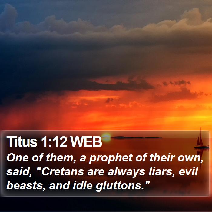 Titus 1:12 WEB Bible Study