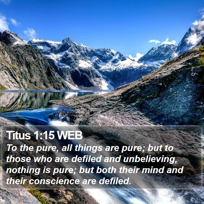 Titus 1:15 WEB Bible Study