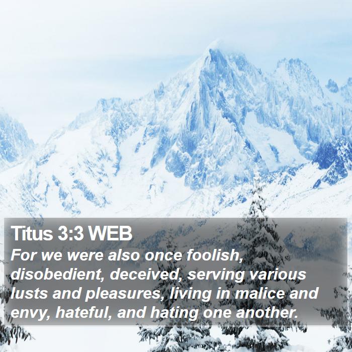 Titus 3:3 WEB Bible Study