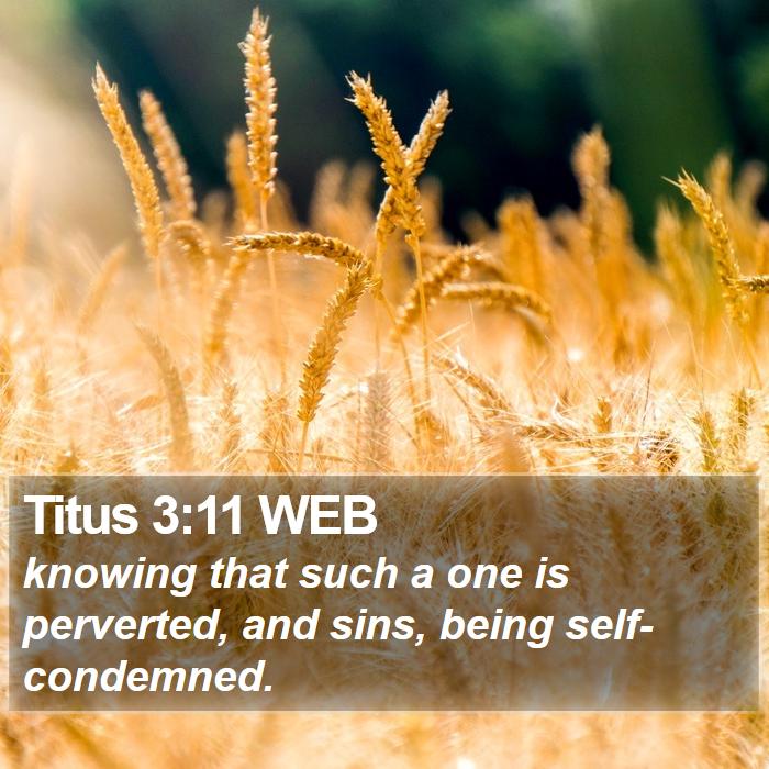 Titus 3:11 WEB Bible Study