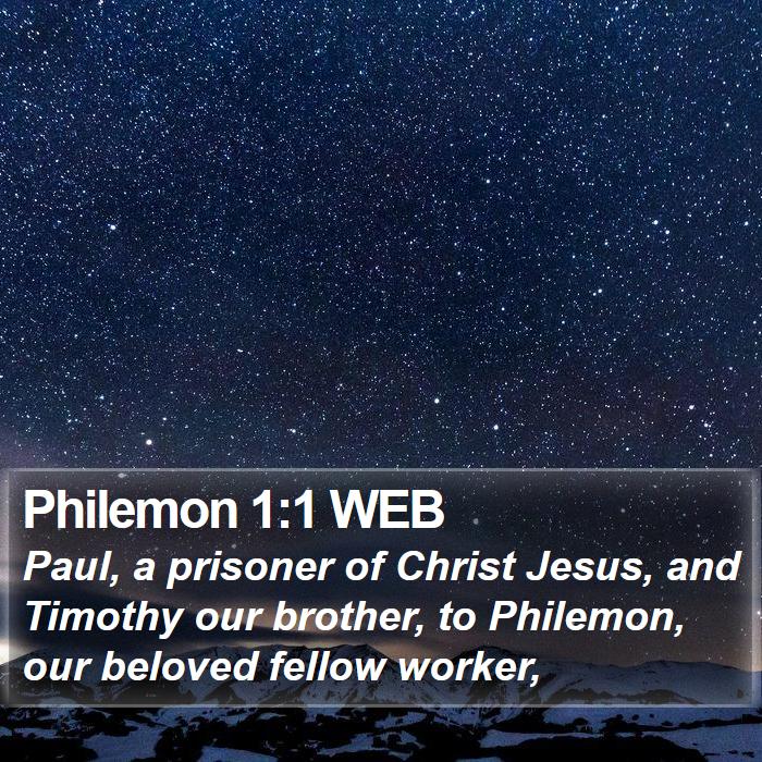 Philemon 1:1 WEB Bible Study