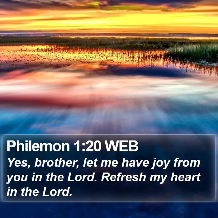 Philemon 1:20 WEB Bible Study