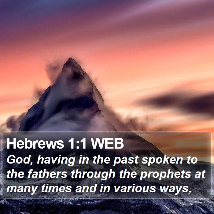 Hebrews 1:1 WEB Bible Study