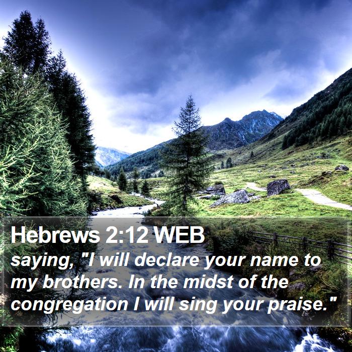 Hebrews 2:12 WEB Bible Study