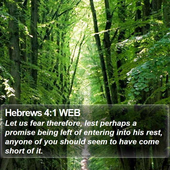 Hebrews 4:1 WEB Bible Study