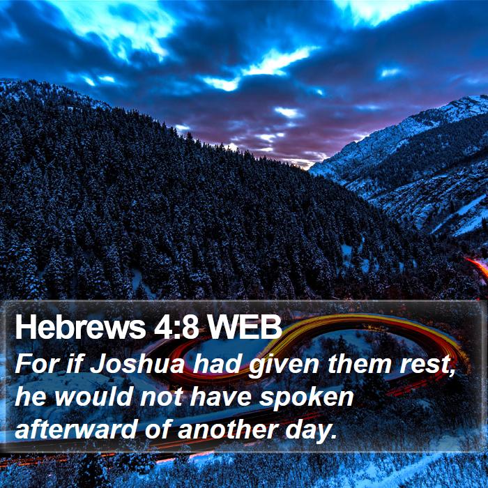 Hebrews 4:8 WEB Bible Study