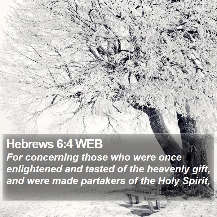 Hebrews 6:4 WEB Bible Study