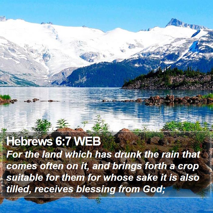 Hebrews 6:7 WEB Bible Study