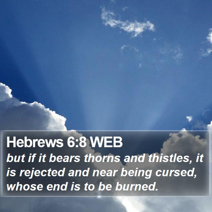 Hebrews 6:8 WEB Bible Study