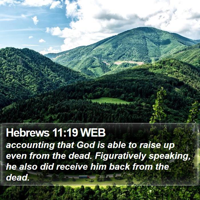 Hebrews 11:19 WEB Bible Study