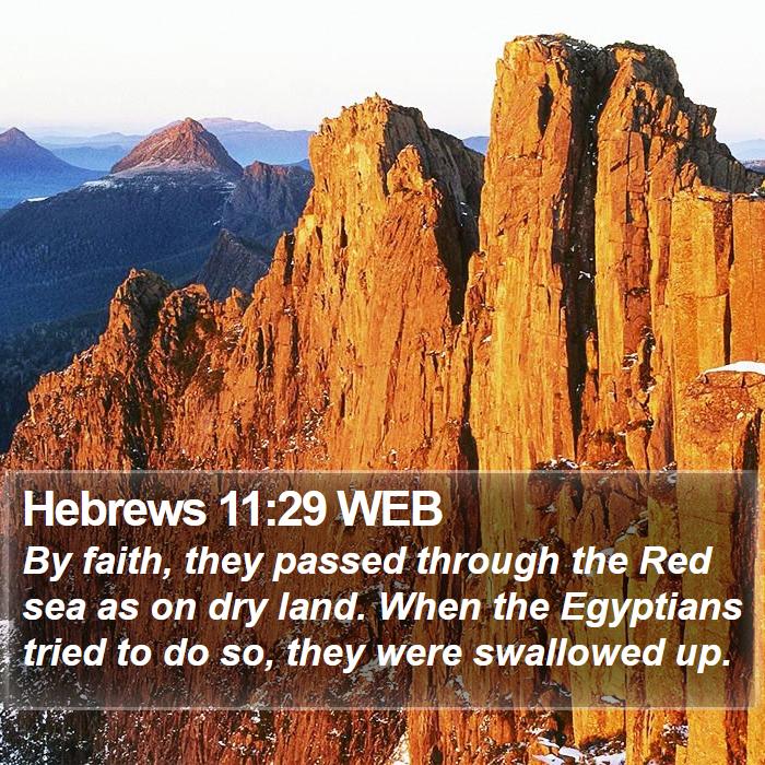 Hebrews 11:29 WEB Bible Study