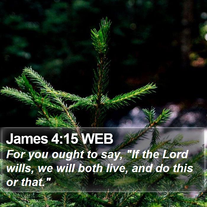 James 4:15 WEB Bible Study