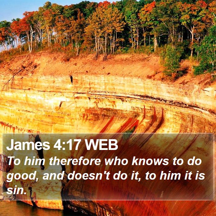 James 4:17 WEB Bible Study