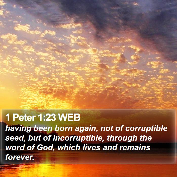 1 Peter 1:23 WEB Bible Study