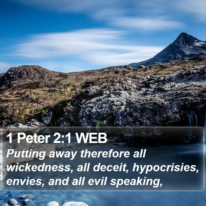 1 Peter 2:1 WEB Bible Study