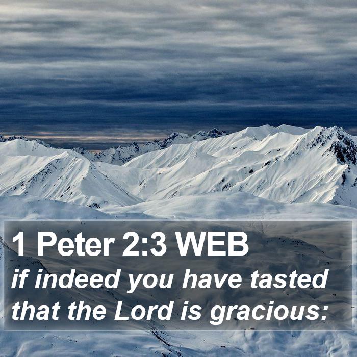 1 Peter 2:3 WEB Bible Study