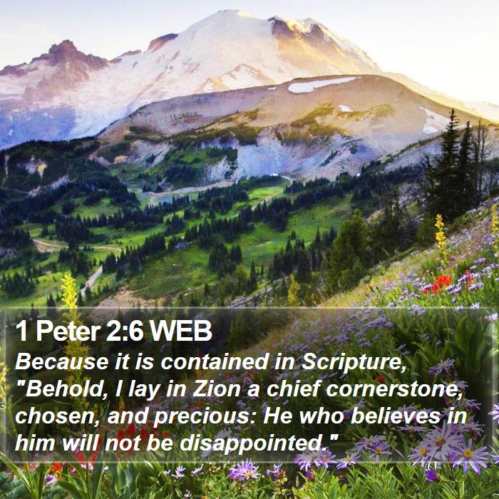 1 Peter 2:6 WEB Bible Study