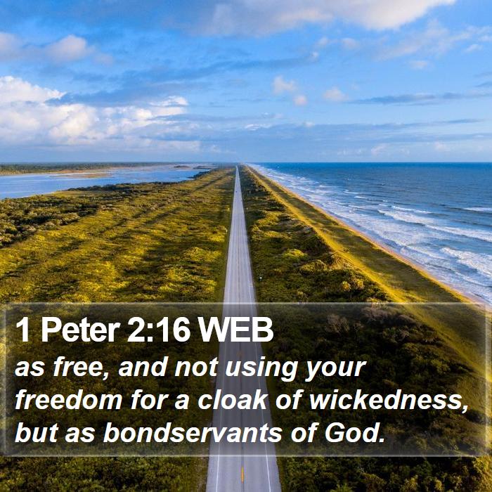 1 Peter 2:16 WEB Bible Study