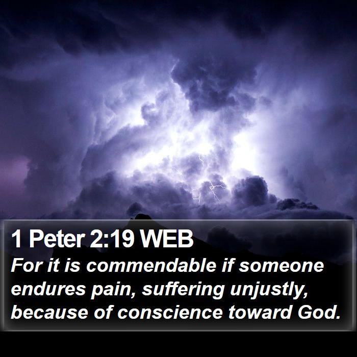 1 Peter 2:19 WEB Bible Study