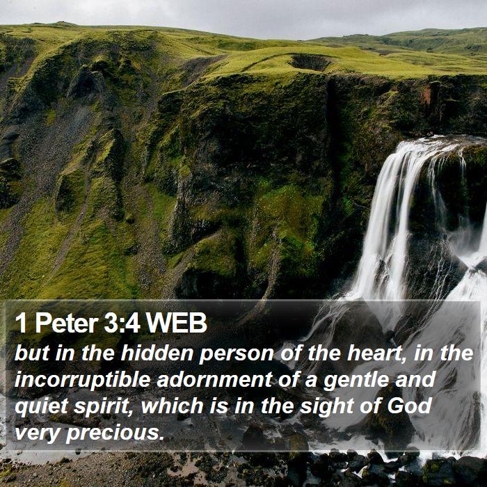 1 Peter 3:4 WEB Bible Study