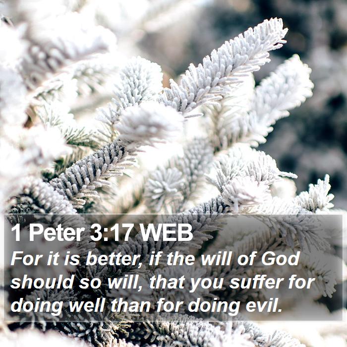 1 Peter 3:17 WEB Bible Study