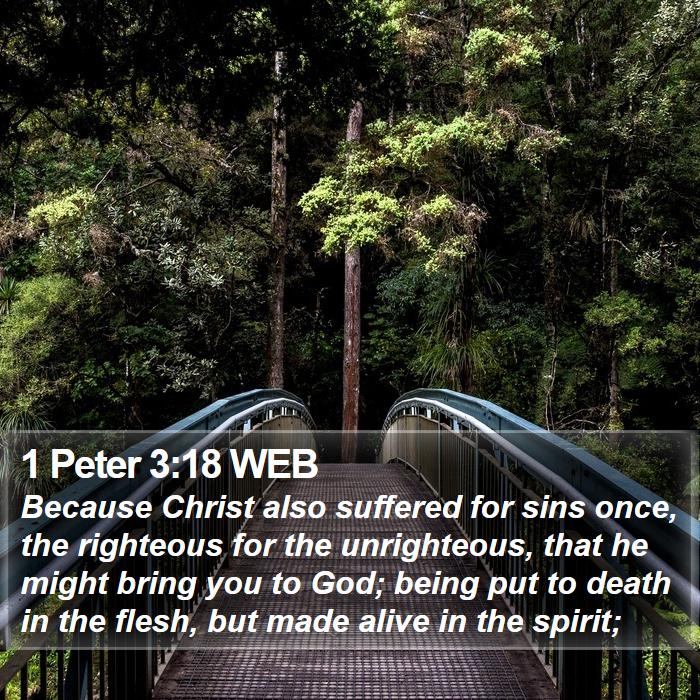 1 Peter 3:18 WEB Bible Study