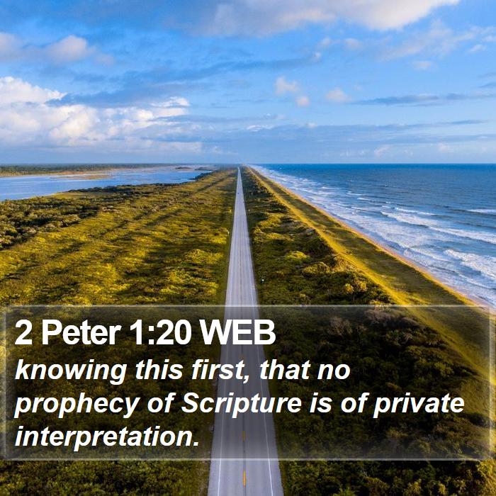 2 Peter 1:20 WEB Bible Study