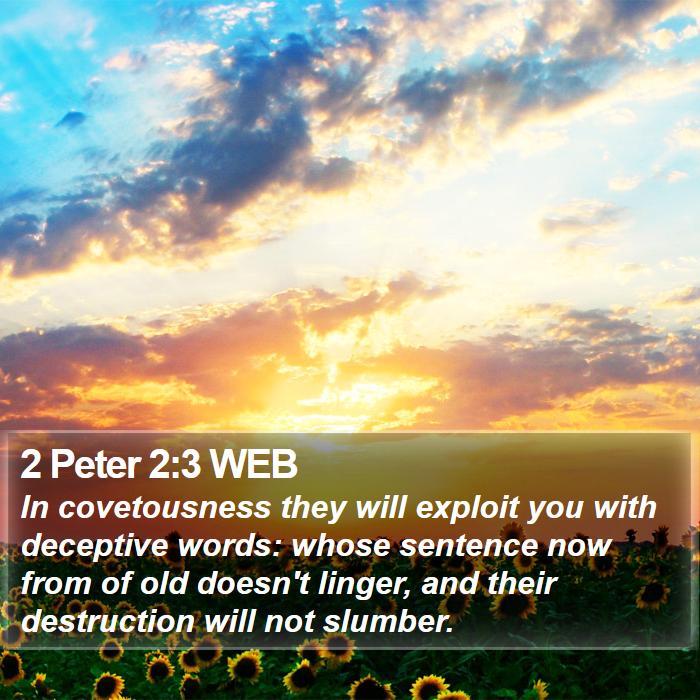 2 Peter 2:3 WEB Bible Study