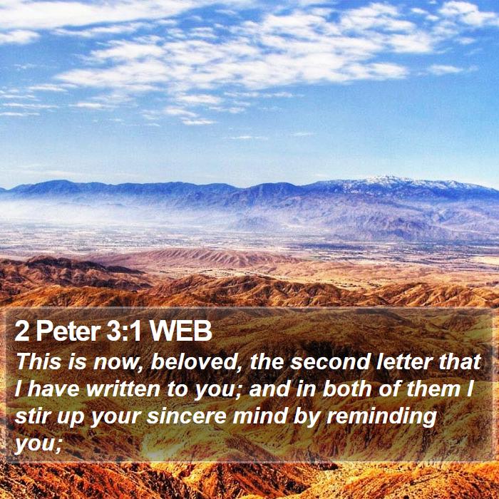 2 Peter 3:1 WEB Bible Study