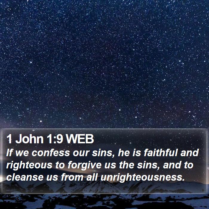 1 John 1:9 WEB Bible Study