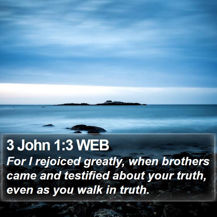 3 John 1:3 WEB Bible Study