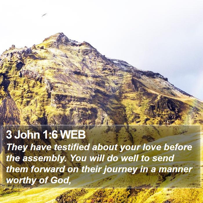 3 John 1:6 WEB Bible Study