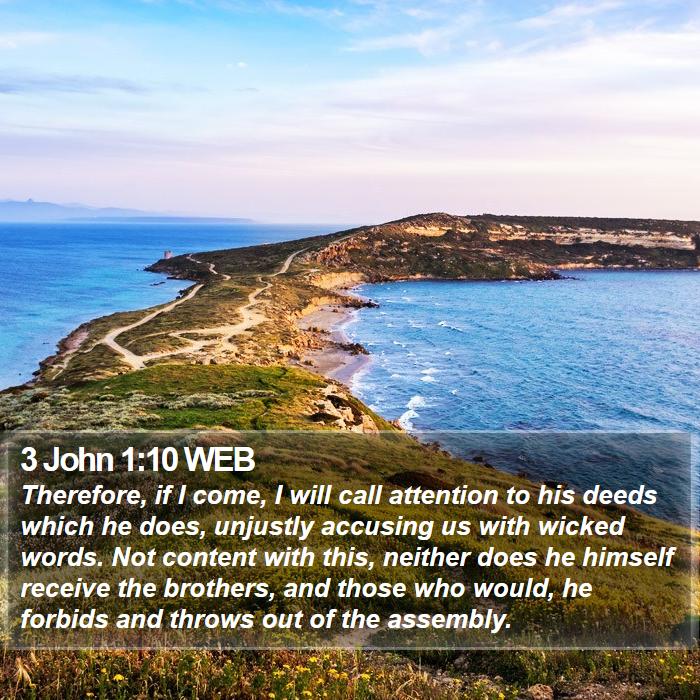 3 John 1:10 WEB Bible Study