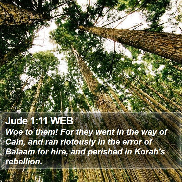 Jude 1:11 WEB Bible Study