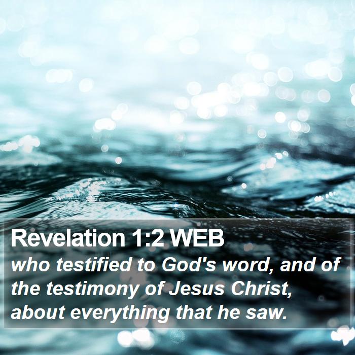 Revelation 1:2 WEB Bible Study