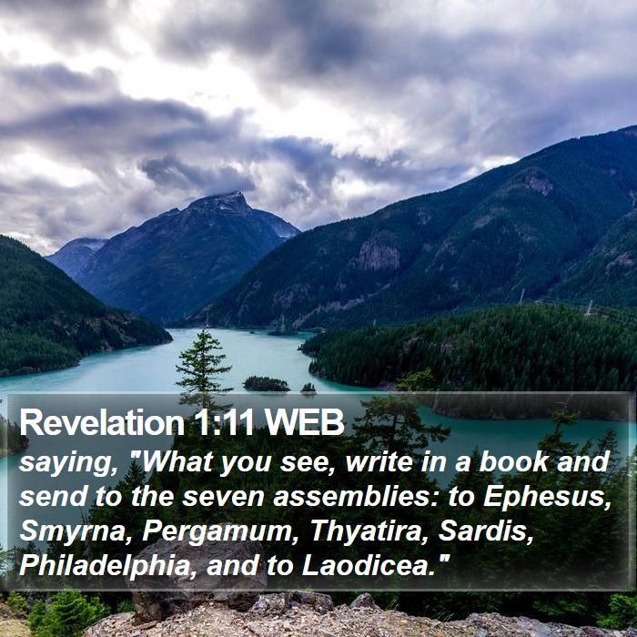 Revelation 1:11 WEB Bible Study