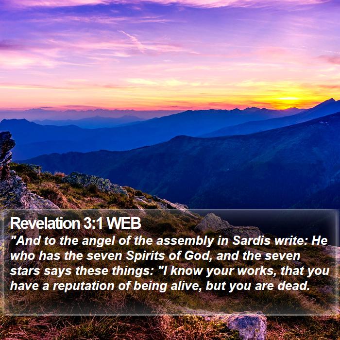 Revelation 3:1 WEB Bible Study