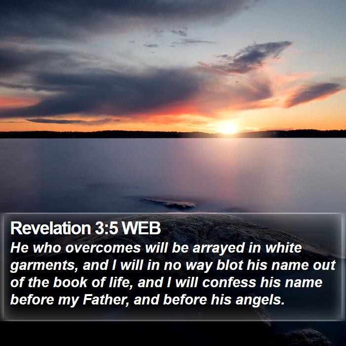 Revelation 3:5 WEB Bible Study