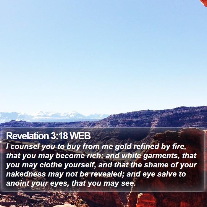 Revelation 3:18 WEB Bible Study