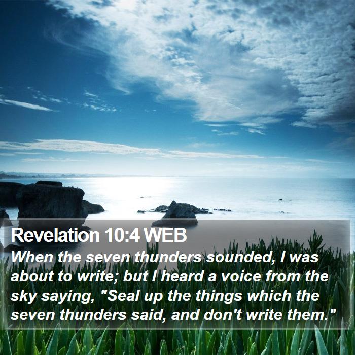 Revelation 10:4 WEB Bible Study