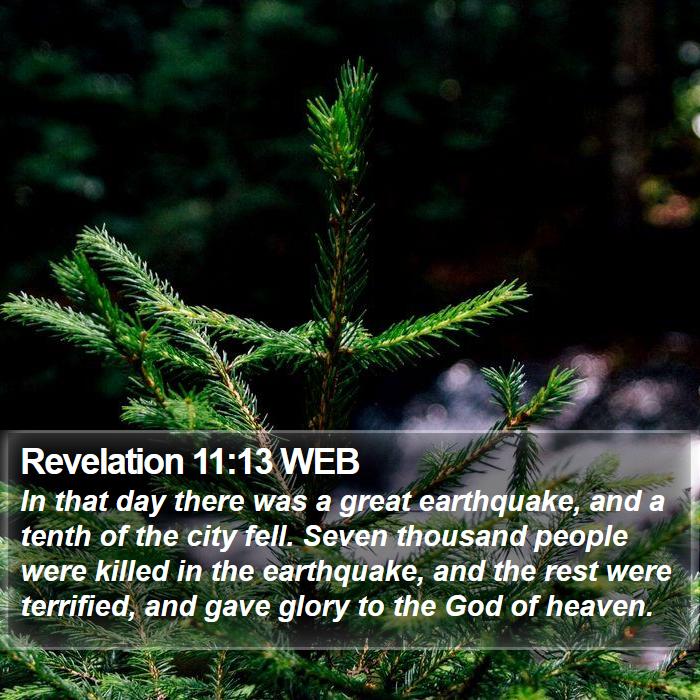 Revelation 11:13 WEB Bible Study